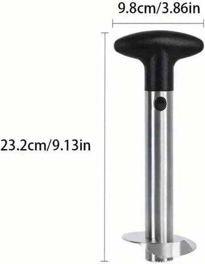 Stainless Steel Pineapple Corer Slicer Peeler, Upgraded Reinforced Thick Blade Tool with Detachable Core Remover, Multi-Purpose Fruit Ring Dicer Kitchen Accessories for Home Use